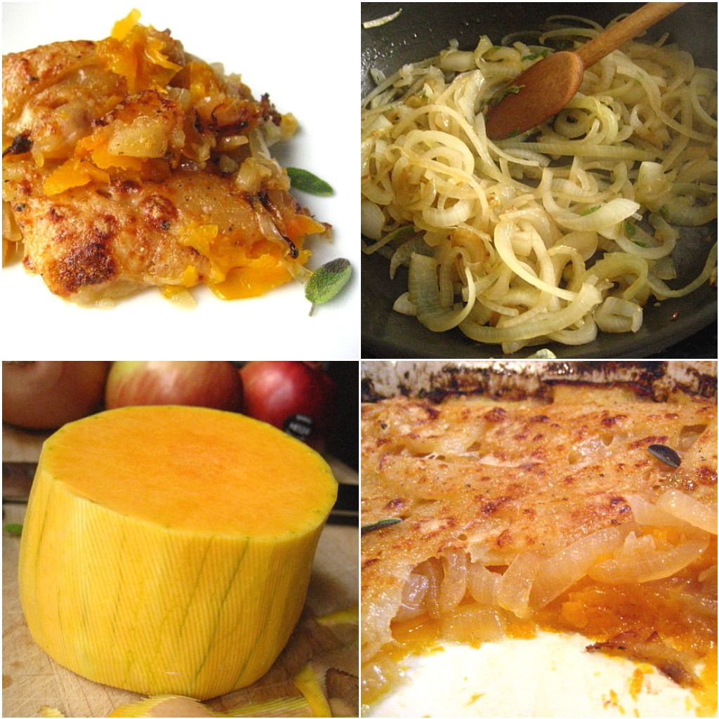 Butternut Squash Gratin w/ Apples & Caramelized Onions