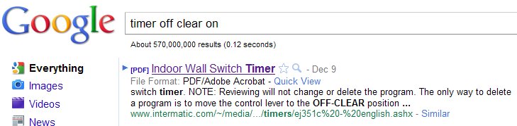 Google timer off clear on