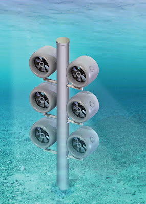 Free Flow Power visualization of multiple turbine deployment