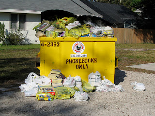 Yellow pages dumpster