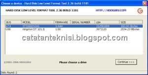 Menggunakan HDD 
Low Level Format Tool