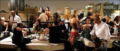 groovedeck rooftop bar in new york city, via the new york times