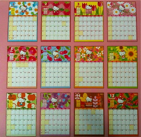 Print  Calendar 2011 on The Clover Beauty Inn  Hello Kitty 2011 Calendar