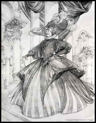 Queen Gwenevere - Final Working Drawing