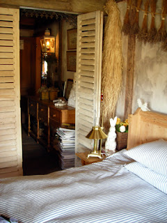 my hand-crafted bed under the lavender