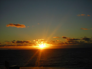 the sun sets on the Indian Ocean, Friday, March 2, 2007