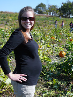 sam at the pumpkin patch