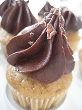 Mini Zucchini cupcake with cocoa frosting & cocoa nibs