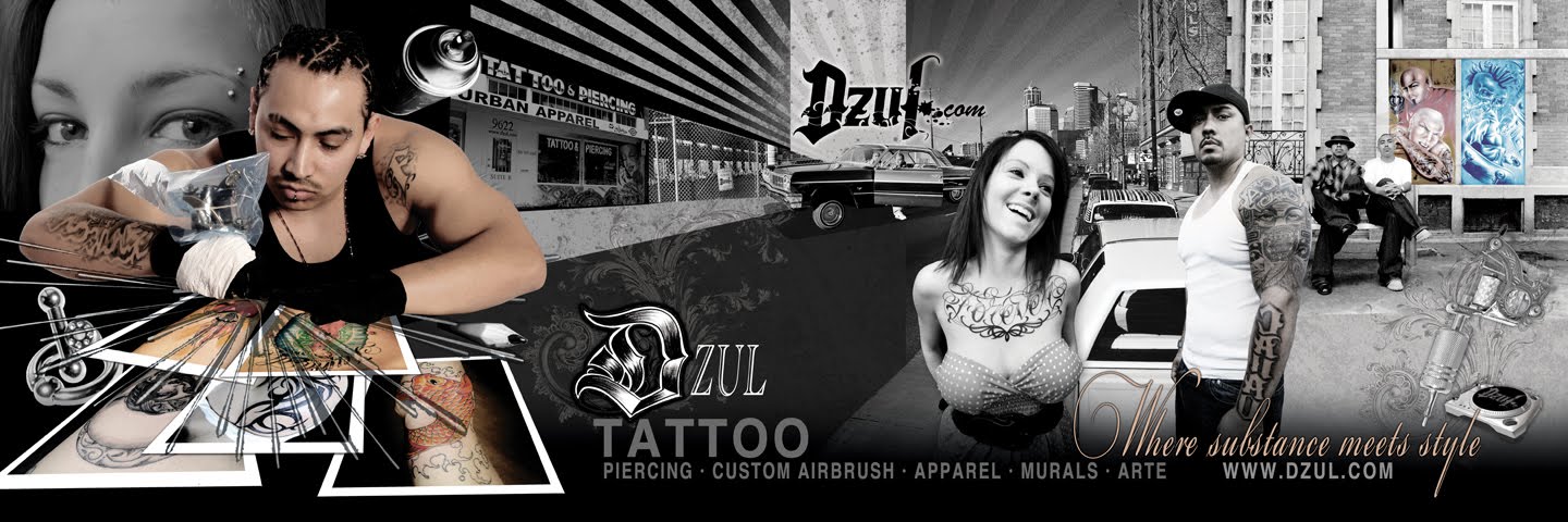 gets her tattoo from DZUL! tattoo banner. gets her tattoo from DZUL!
