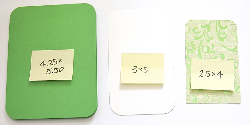 thank you cards size