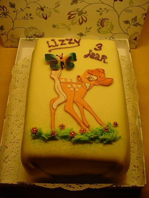 Bambi taart voor Lizzy