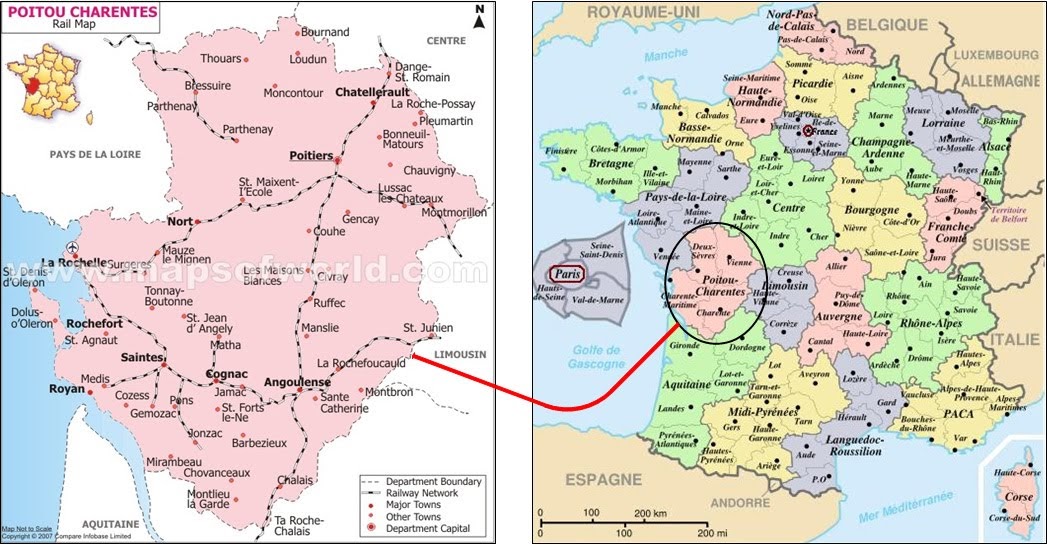 Charente Region France Map International Study Of Re-Regions: Region Of Poitou-Charentes, France