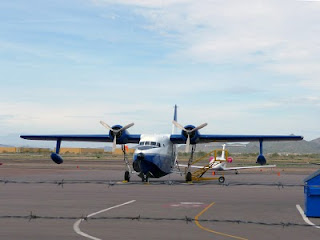 Blue and White Grumman Albatross