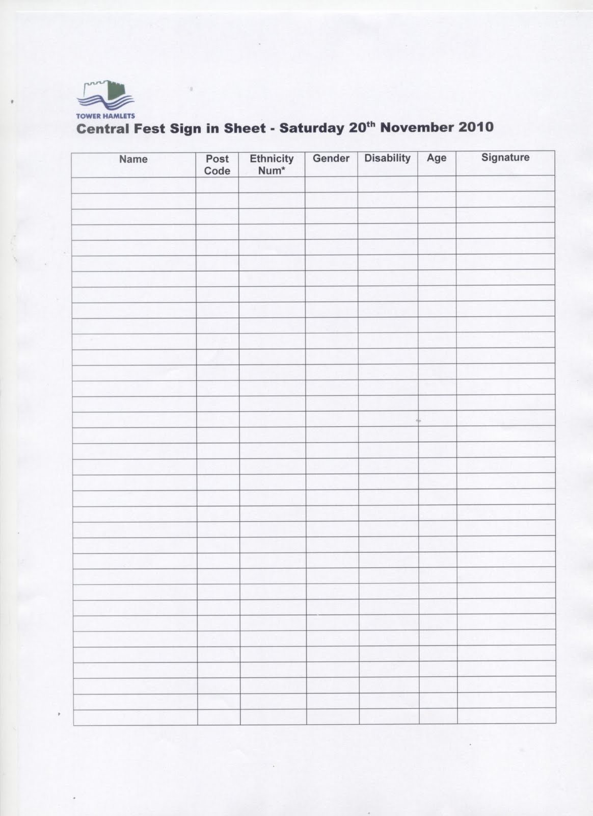 parent sign in sheet