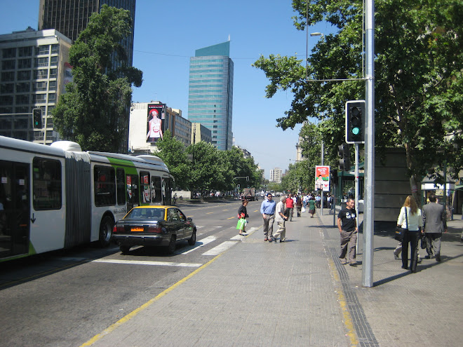 One of the main streets in Santiago