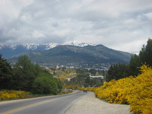 Entering the town of Bariloche, Argentina