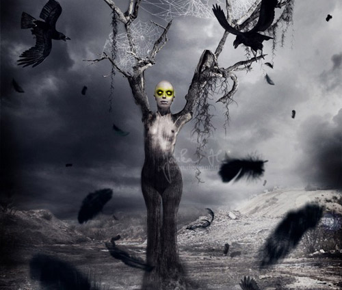 Terrifying Horror Photo Manipulation Photoshop tutorial