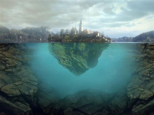 Floating Island on Water Photoshop tutorial