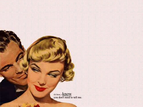 retro couple wallpaper