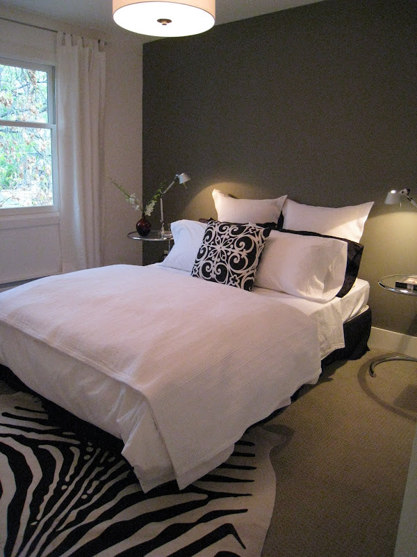 After - Back bedroom with dark grey accent wall, I eventually added title=