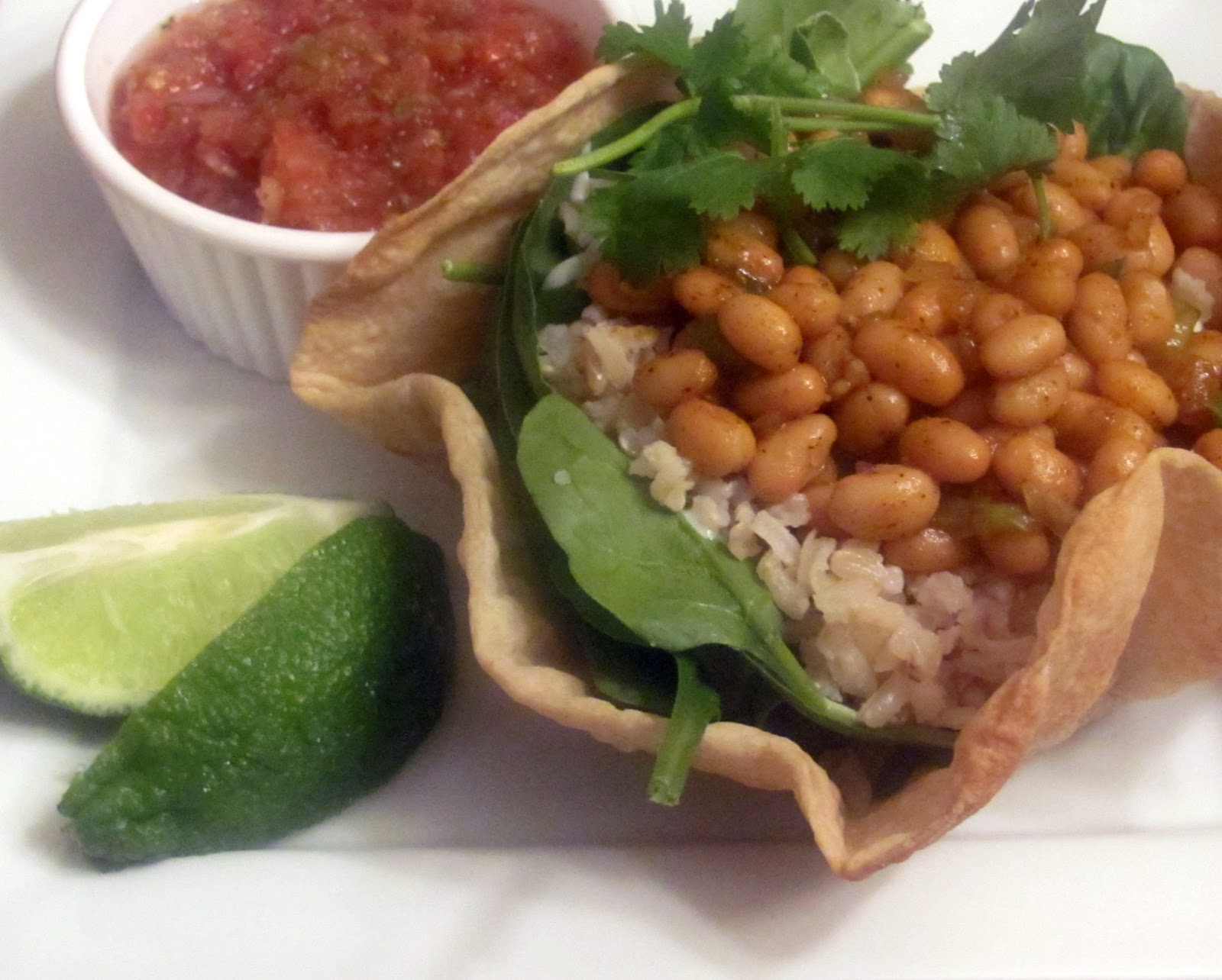 The Health Seekers Kitchen Taco Salad with Homemade Tortilla Shells
