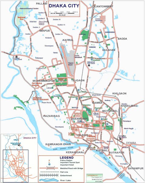 Topkhana Road Dhaka Map History Of Bangladesh: Dhaka City Map