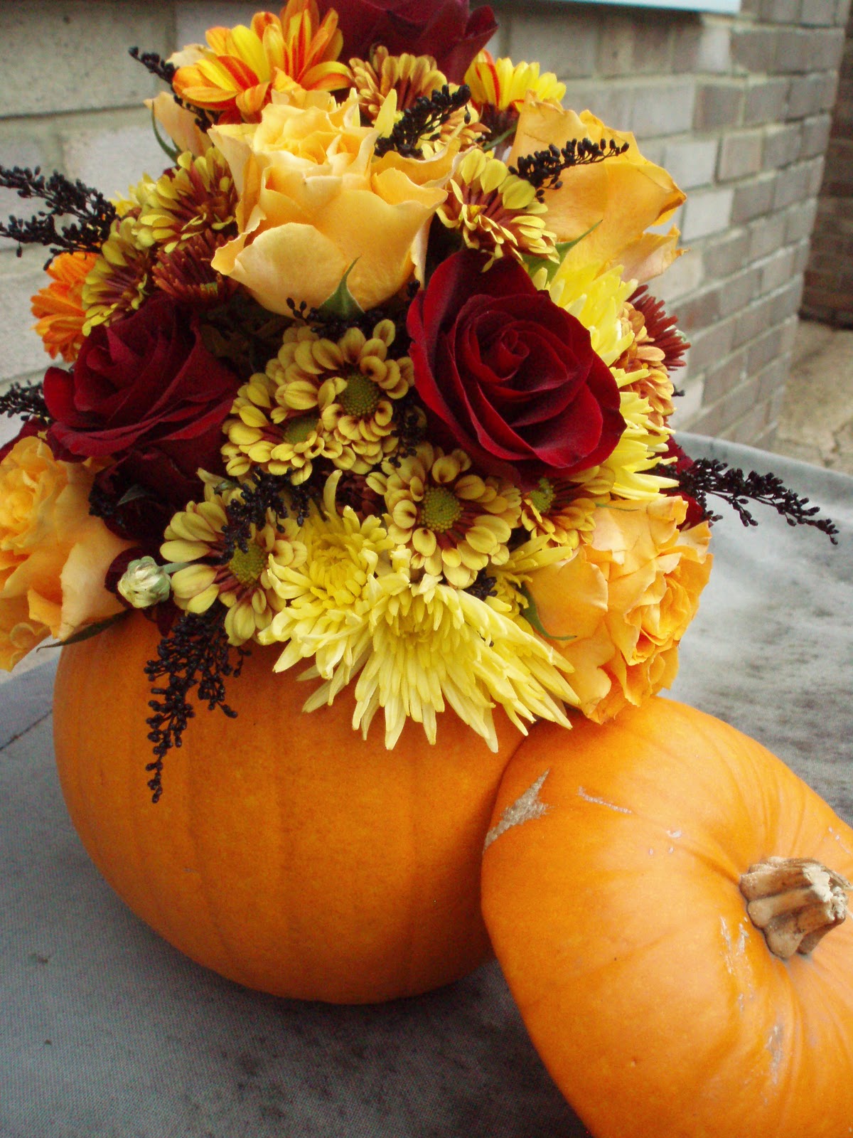 Vicki White Floral Design Autumn Pumpkin