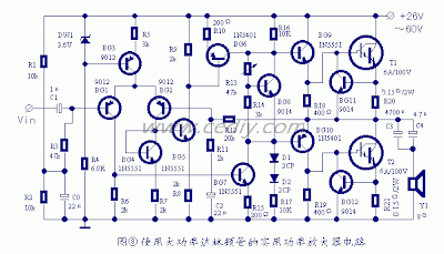 Designed with Discrete Components, Complementary Symmetry Power Amplifier