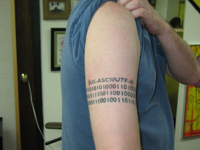 binary armband tattoo