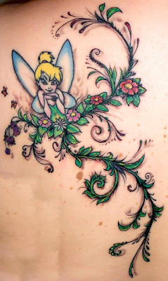 Fairy on Flower Tattoo