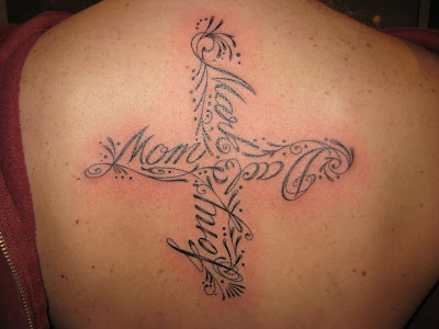 Mom's Cross Tattoo [Image Credit: shannonarchuleta]