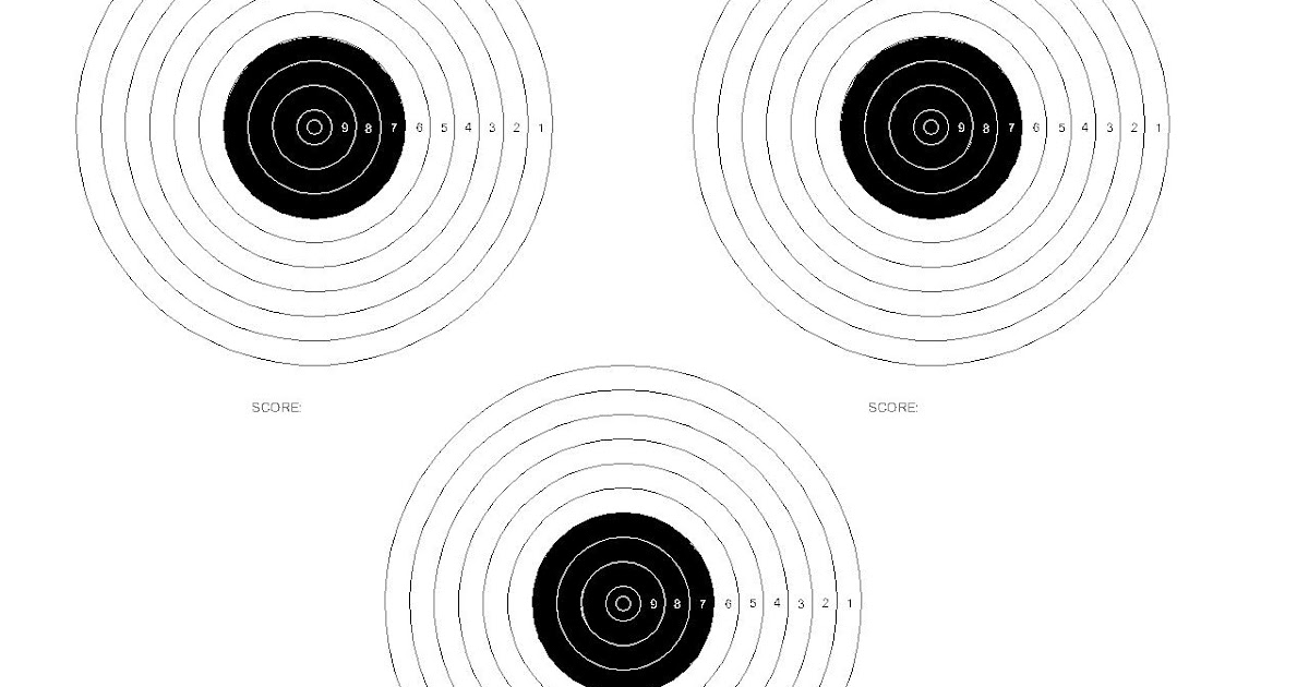 Free Targets Airgun 5 meter postal match target