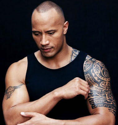 Dwayne Johnson (aka “The Rock”), a Samoan actor has a Marquesan tattoo on