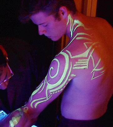 tribal black light tattoos designs
