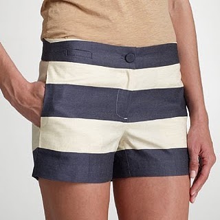 Nerd with Heels: Horizontal Striped Shorts