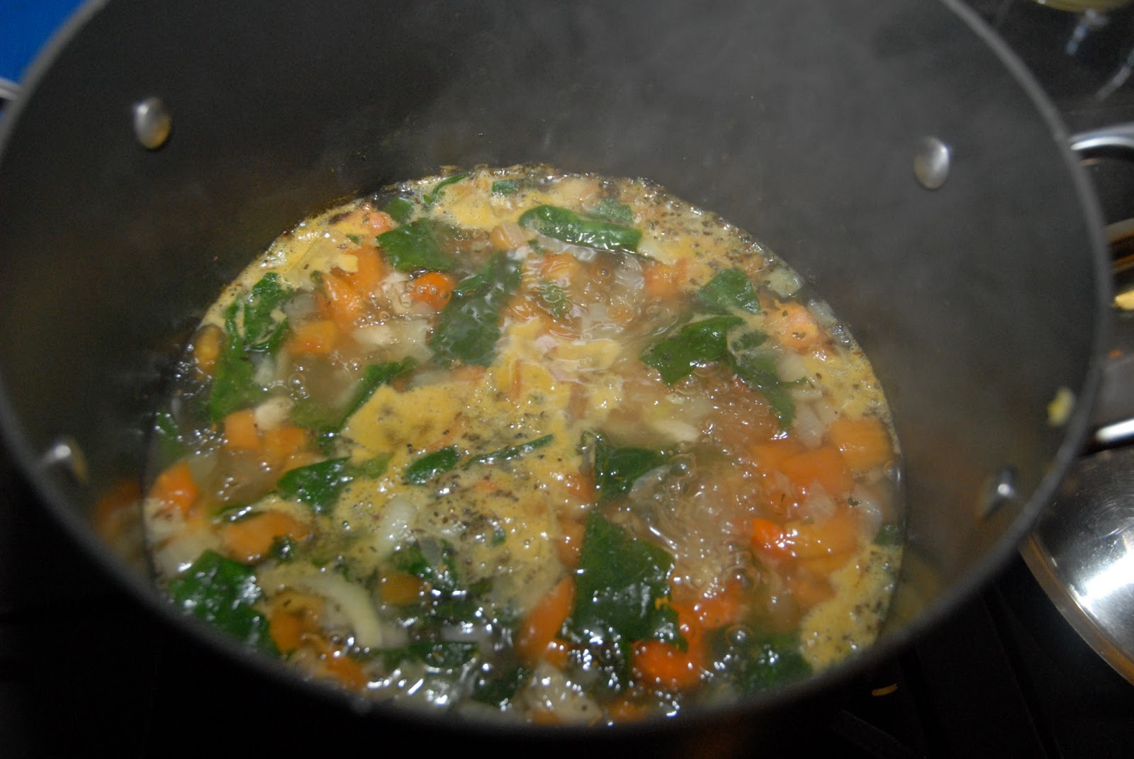 2 Savory Palates Spinach, Pasta Fagioli Soup