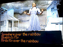 Image of theater and captioning device.