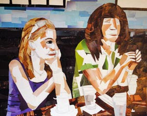 Afternoon Conversations by collage artist Megan Coyle