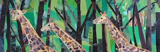One, Two, Three Giraffes by collage artist Megan Coyle
