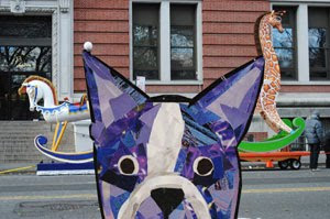 Bosty the Boston Terrier by collage artist Megan Coyle