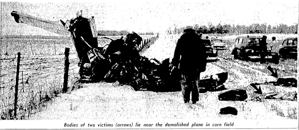 in historic newspapers: Account of Plane Crash: The Day the Music Died