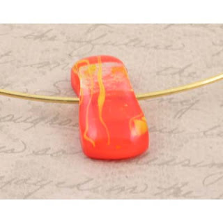 orange fused glass jewelry