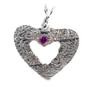 fine silver heart pendant