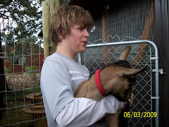 Mitch and one of the goats