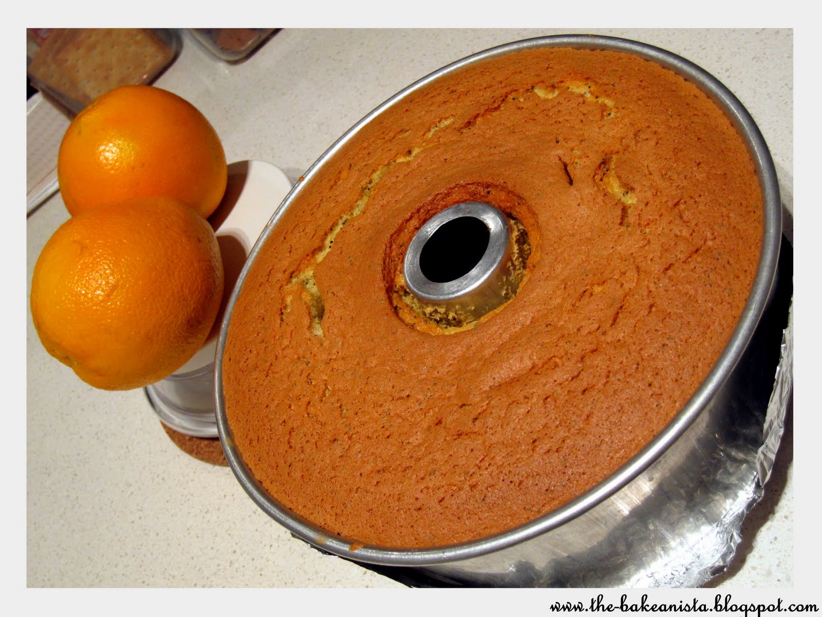 The Bakeanista Orange & Poppy Seed Chiffon Cake