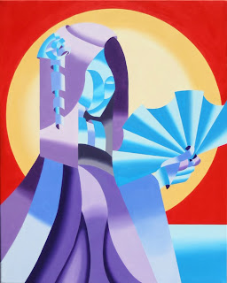 Daily Painters - Geisha Painting - Daily Painter - Original Oil and Acrylic Art - Painting a Day by Northern California Artist Mark A. Webster