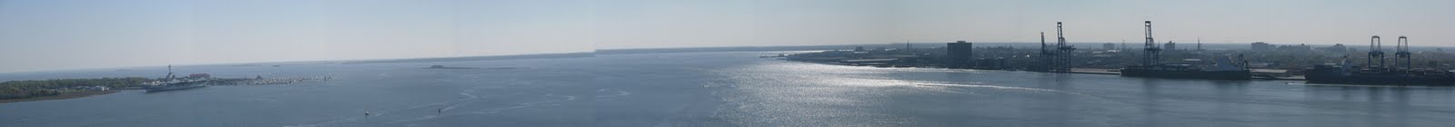 View of Charleston Harbor from Ravenel Bridge
