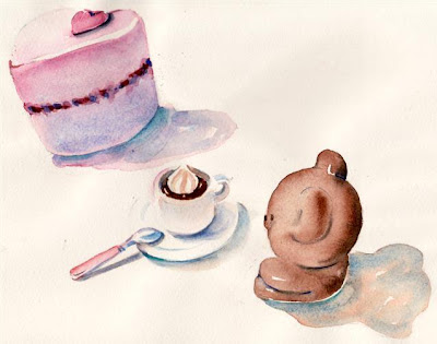 #165 Little Bear Hearts Hot Chocolate