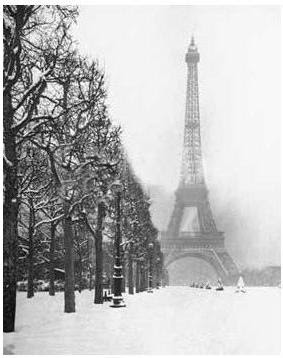 snowy paris