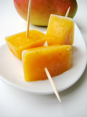 melon and mango Popsicles